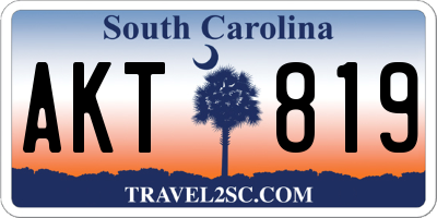 SC license plate AKT819