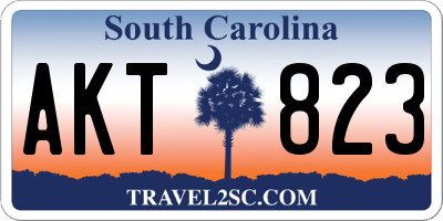 SC license plate AKT823