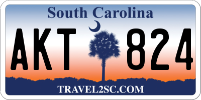 SC license plate AKT824