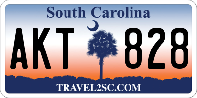 SC license plate AKT828