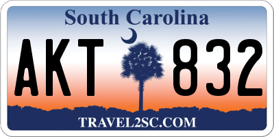 SC license plate AKT832