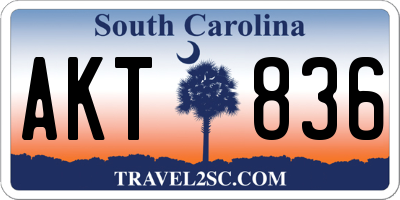 SC license plate AKT836