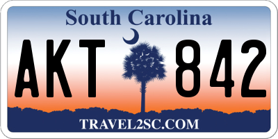 SC license plate AKT842