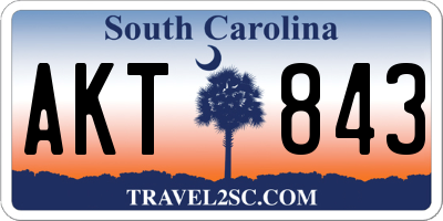 SC license plate AKT843