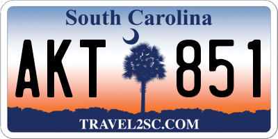 SC license plate AKT851