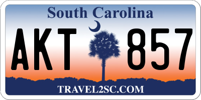 SC license plate AKT857