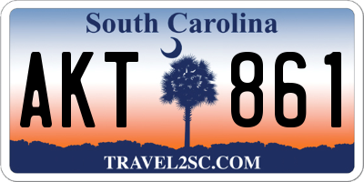 SC license plate AKT861
