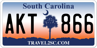 SC license plate AKT866