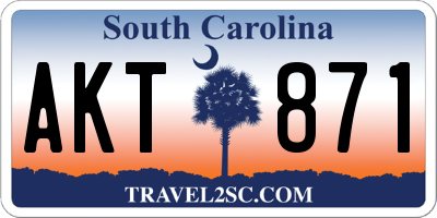 SC license plate AKT871