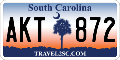 SC license plate AKT872