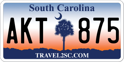 SC license plate AKT875
