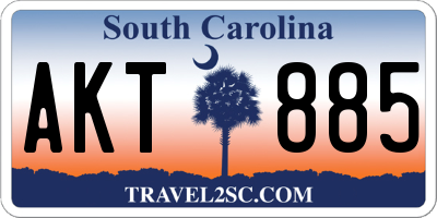 SC license plate AKT885