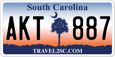 SC license plate AKT887