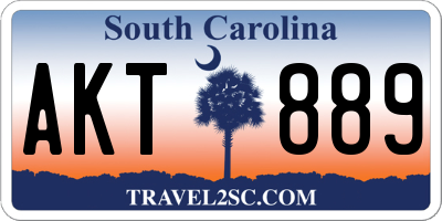 SC license plate AKT889