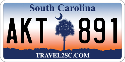 SC license plate AKT891