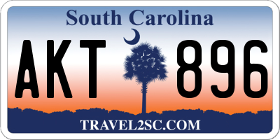 SC license plate AKT896