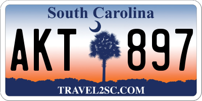 SC license plate AKT897