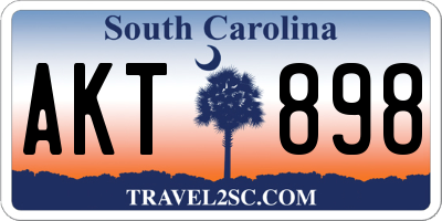 SC license plate AKT898