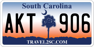 SC license plate AKT906