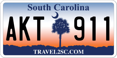 SC license plate AKT911
