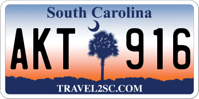 SC license plate AKT916