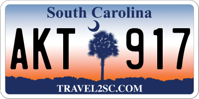 SC license plate AKT917