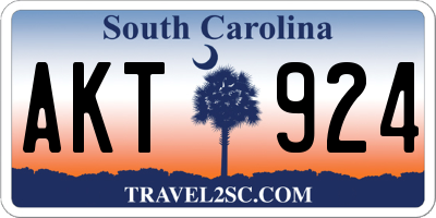 SC license plate AKT924