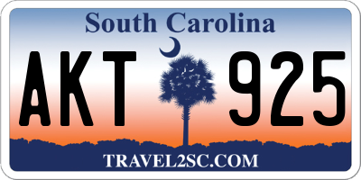 SC license plate AKT925