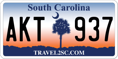 SC license plate AKT937