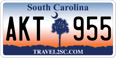 SC license plate AKT955