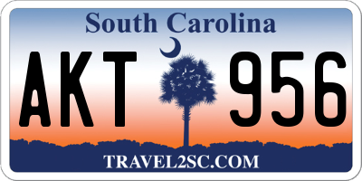 SC license plate AKT956