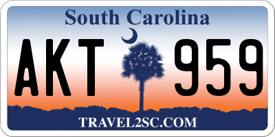 SC license plate AKT959