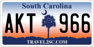SC license plate AKT966