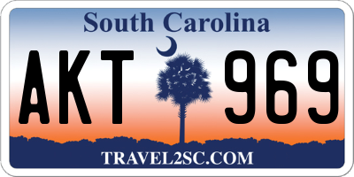 SC license plate AKT969
