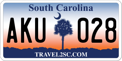 SC license plate AKU028