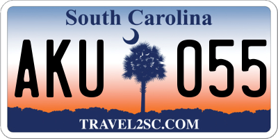 SC license plate AKU055