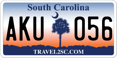 SC license plate AKU056