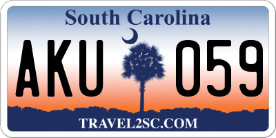 SC license plate AKU059