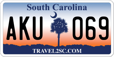 SC license plate AKU069