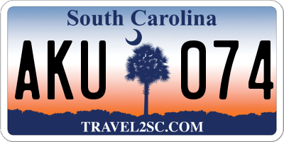 SC license plate AKU074