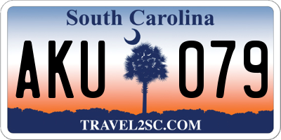 SC license plate AKU079