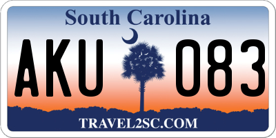 SC license plate AKU083