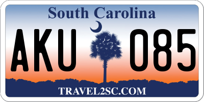 SC license plate AKU085