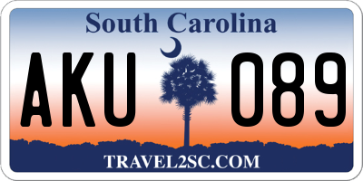 SC license plate AKU089