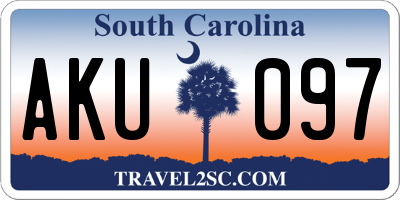 SC license plate AKU097