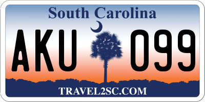 SC license plate AKU099
