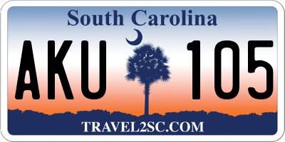 SC license plate AKU105