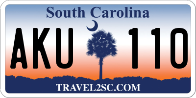 SC license plate AKU110