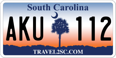 SC license plate AKU112