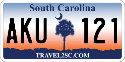 SC license plate AKU121
